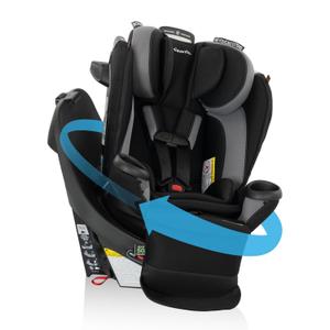 Evenflo Revolve360 Extend Convertible Car Seat with 360 Degree Rotation, Extended Rear-Facing, Forward-Facing, Booster Mode, and Secure Latch Install, Revere Gray Evenflo Revolve360 Extend Convertible Car Seat with 360 Degree Rotation, Extended Rear-Facing, Forward-Facing, Booster Mode, and Secure Latch Install, Revere Gray