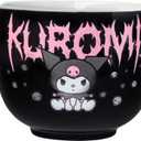 Silver Buffalo Sanrio Hello Kitty and Friends Kuromi Ceramic Ramen Noodle Rice Bowl with Chopsticks, Microwave Safe, 20 Ounces