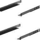 Tecmojo 2 Pack 1U Universal Rack Mount Rails,4-Post Server Rack Shelf Rail with 20.9"-32" Adjustable Depth Fit for Non-Rack Mountable Server/Networking/AV/IT Equipment