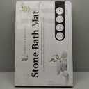 Diatomaceous Earth Bath Mat for Bathroom, 24 x 15 Inch Ultra Absorbent Bath Mat, Fast Dry Stone Drying Mat, Non Slip Modern and Stylish Design (Dark Grey-Sculpted)