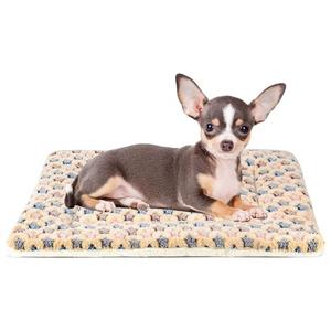 Mora Pets Dog Crate Pad - Ultra Soft Pet Bed With Cute Star Print, Washable Mat for Large Medium Small Dogs, Reversible Fleece Kennel Liner, Cat Bed 21 x 12 Inch, Brown