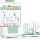 Momcozy Bottle Sterilizer and Dryer, Modular Nesting Space Saving Design, 6 Bottles Capacity, 4 in 1 Compact Sterilizer for Baby Bottles, Breast Pump Parts & Newborn Essentials, Drying Rack Included