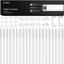 EVEO Cord Hider - 300 Cord Cover Wall Cable Hider, Cable Concealer, Wire Hiders for TV on Wall. Cable Management, Cord Hider Cable Raceway Wire Covers for Cords -18X (L17 W0.95 H0.5) - Medium - White