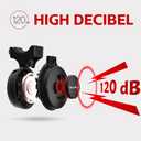 Electronic Bike Horn 120db Cycling Electric Bicycle Horn 4 Sound Modes with Rechargeable Battery Waterproof Bicycle Bell for Kids Boys Adults Mountain Bike/Adjustable