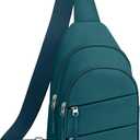 Tuwubi Crossbody Bags for Women, Sling Bag for Men, Small Hiking Backpack Anti Theft Lightweight for Outdoors Travel M, Teal Blue