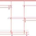 4-6 Ft. Pink Custom Insert Wire Closet Organizer System Kit