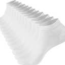 Losa Kute Mens Ankle Socks for Men Men’s Black no show Sock white  Cotton work breathable athletic Soft hiking running quarter low cut short Socks X301-White-M