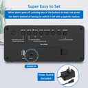 Peakeep Digital Alarm Clock for Bedroom Bedside, Loud Alarm Clock for Heavy Sleepers, Large Big LED Numbers for Seniors, Battery Backup Plug in Electric Clock with USB Charger (Blue)