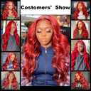 24 Inch Red Clip in Hair Extensions,Soft Real Human Hair 120g 7pcs,Brazilian Remy Sliver Clip ins for Women,Honey Red Clip ins Silky Body Wave Hair Extensions