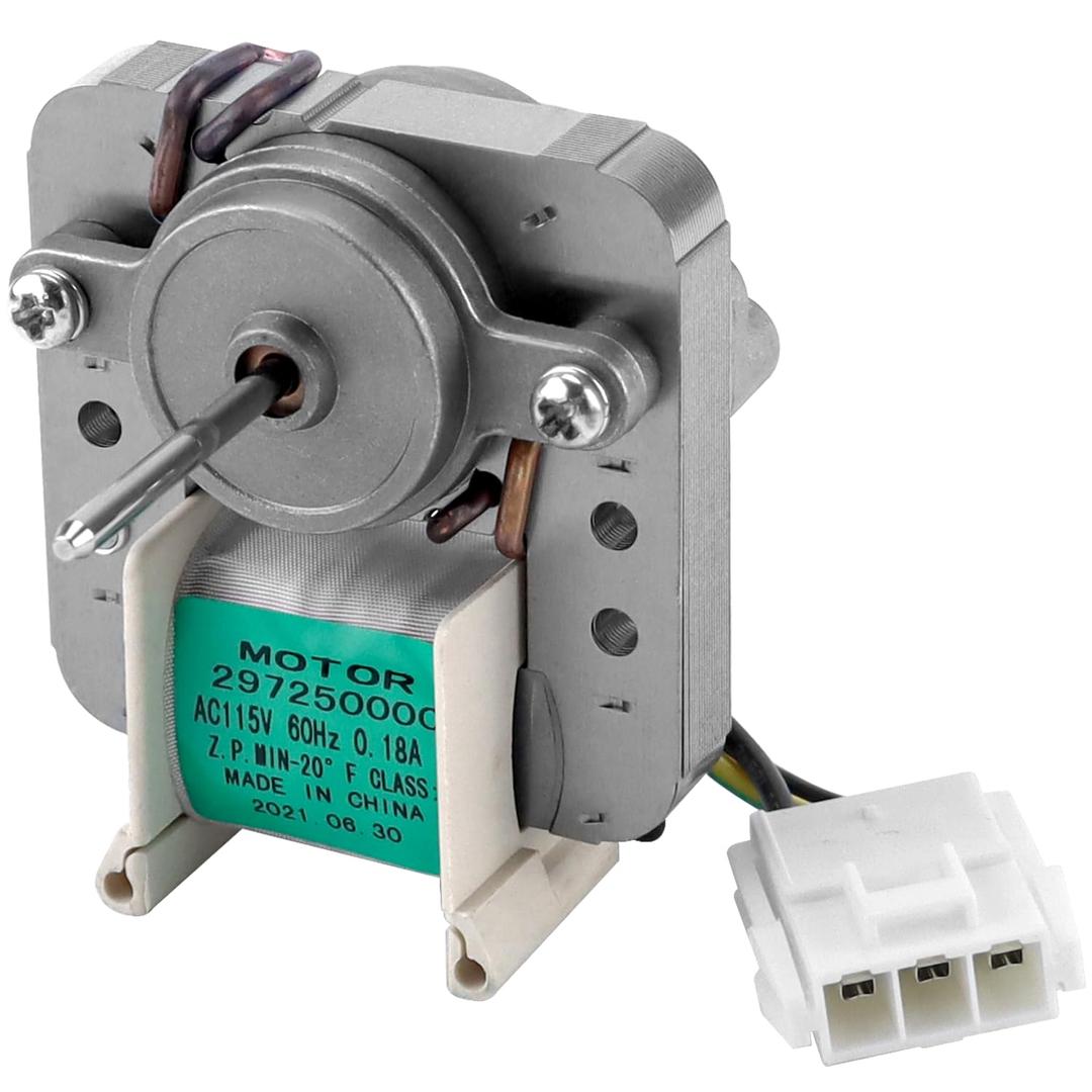 297309000 297250000 Refrigerator Evaporator Fan Motor Compatible with Cro-sley Frigid-aire Elec-trolux Ken-More Refrigerator Replaces 216914200 216934100 297309000 5304442624 7297250000 By Fetechmate