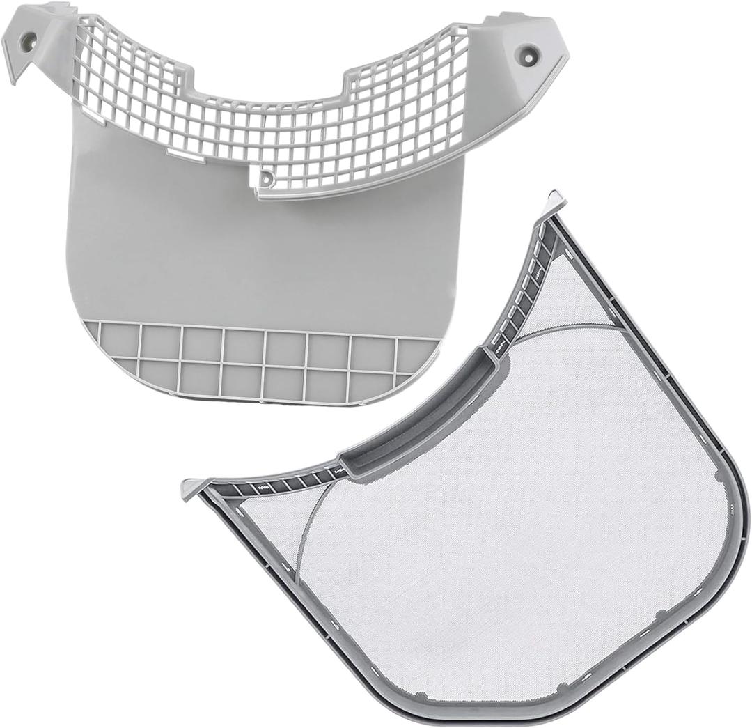 ADQ56656401 Filter Kit for LG & Lint Screen Housing LG Dryer Lint Filter Replacement DLEX3250W & Compatible Models 2-Piece Assembly Fits MCK49049101 ABS Frame with Stainless Mesh