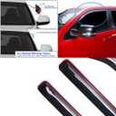 Window Visors Rain Guards for 2006-2010 Jeep Commander 194117 | 4pcs In-Channel Shatterproof Rain Guards Dark Smoke Window Vent Deflector Shades for 2006-2010 Jeep Commander car Accessories