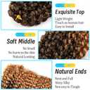 12 Inch Short Passion Twist Hair 8 Bundles Kinky Curly Marlybob Crochet Hair for Black Womens (8Bundles12 Inch, 1B/27#)