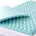 DMI 2-Inch Foam Mattress Topper, Egg Crate Foam Pad for Support, Air Circulation, Pressure Relief & Weight Distribution, Twin Size 33 x 72, Blue