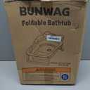 Baby Bathtub, Collapsible Newborn Bathtub for Infant to Toddler 0-24 Months with Soft Cushion and Thermometer,Portable Travel Newborn Tub with No-Slip Feet, Baby Shower Gifts,Grey