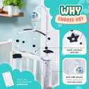 Montessori Mobile Baby for Crib (TINITIGIES) - Black and White Mobile Give Visual Stimulation to Engage Your Newborn - Baby Crib Mobile for Boys & Girls - Baby Mobile for Crib (Geometry)