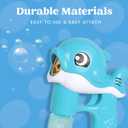 JOYIN 2 Bubble Guns, Whale Bubble Maker LED Automatic with 4 Refill Solutions for Kids, Toddlers, Summer Outdoor Toy, Party Favor