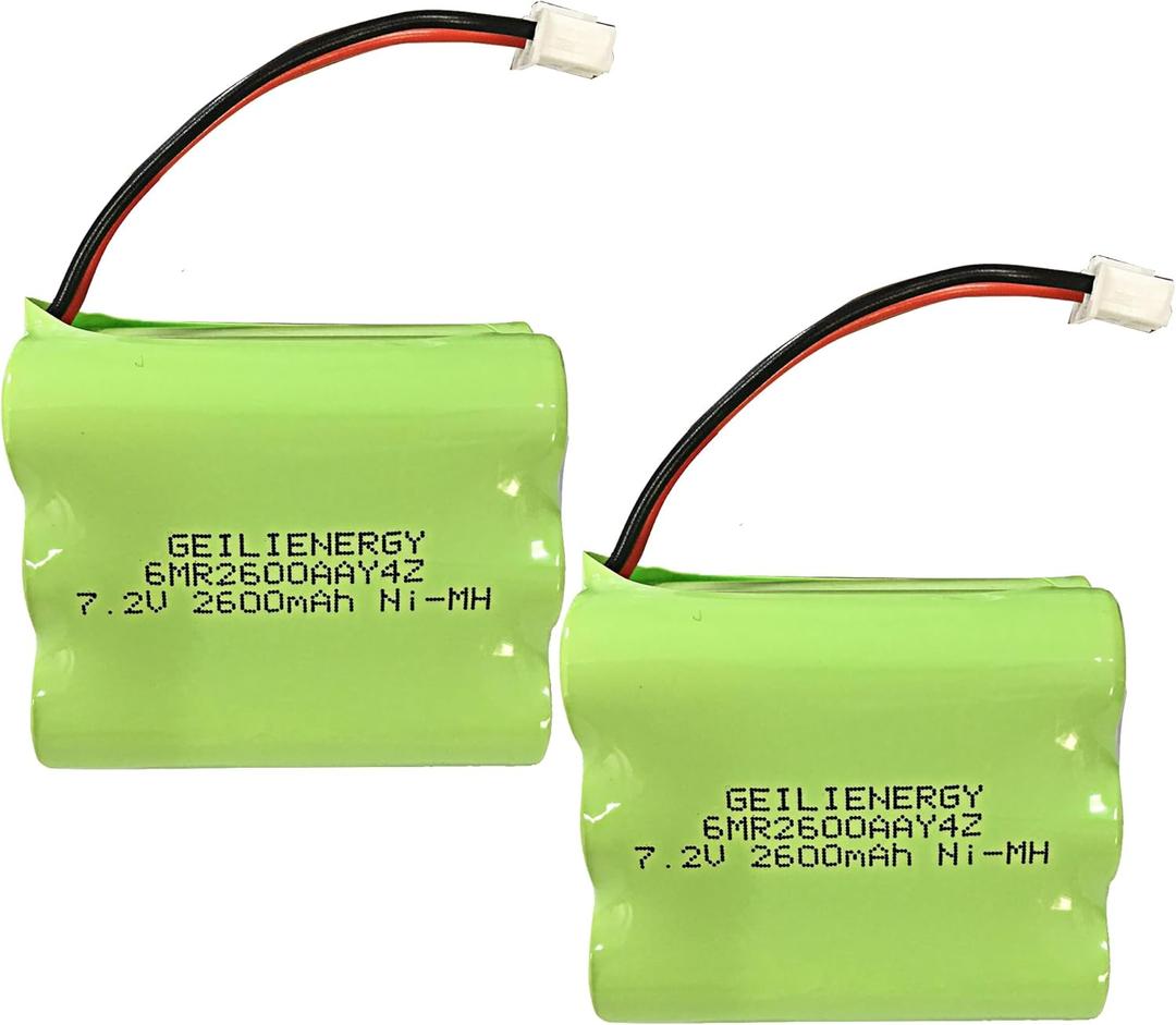 7.2V 2600mAh Ni-MH Battery Compatible with 2gig Alarm Panel 2GIG-BATT2X - GC2 BATT1X BATT2X BATT1 for 2GIG-GC2 2GIG-CNTRL2 2GIG-CP2 GCKIT311 Go Control Panel Security Alarm System (2 Pack)