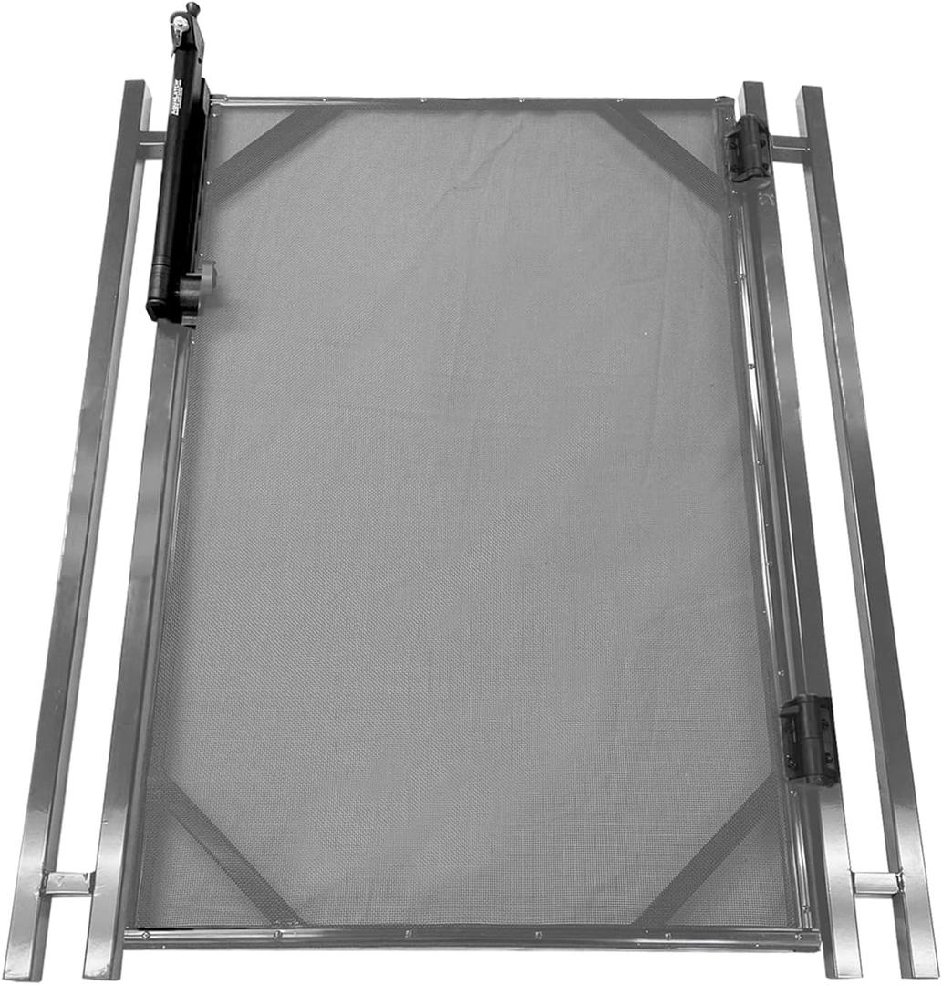 WaterWarden WWG5G Gate, Gate-30” Wide Self-Closing and Removable Door, Coordinates with 5’x12’ Outdoor Child Safety In-Ground Pool Fencing, Easy DIY Installation, 5' x 30", Gray