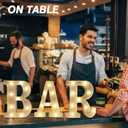 Led Light Up Letters, LED BAR Signs, Battery Powered Bar Lights, Lettered Lights for Home, Bar Decor