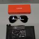 livho Sunglasses for Men Women Aviator Polarized Metal Mirror UV 400 Lens Protection (Black Grey)