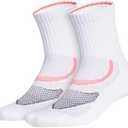 adidas Superlite Performance High Quarter Running Socks M, White/Black/Lucid Red