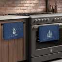 Qeheb Navy Blue Christmas Kitchen Towels, Winter Christmas Dish Tea Towels, Tis The Season Let It Snow Winter Holiday Snowman Tree Decorative Hand Towels for Bathroom Decor, 16X24In Set of 2