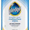 Pledge Multisurface Cleaning Wipes, pH Balanced, Fresh Citrus, 25 Count