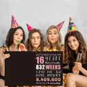 6 x 16th Birthday Gift Card with Envelope,Jumbo 16th Happy Birthday Cards for Boys Girls,16 Birthday Decorations,Oversized 22x14 Inch Extra Large Birthday Card,Sixteen Party Decorations,16 Year Old Boy