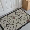 Color&Geometry Outdoor Mats with Natural Flower Patterns for Front Door All Weather, 32"x48" Non Slip Outside Door Mats, Dirt Trapping Waterproof Doormat Outdoor Entrance