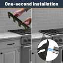 SZJHXIN Stove Gap Covers Stainless Steel, Adjustable 13.8-27.5 In(2 Pack), Heat Resistant, Gas Stove Side Gap Protector (Matte Black)