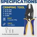 haisstronica Crimping Tool for Non-Insulated Terminal,AWG 22-8 Ratchet Wire Crimper Tool,Wire Terminal Crimper HS-7327, 60mm x 230mm