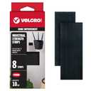 VELCRO Brand Heavy Duty Fasteners | 4x2 Inch Strips with Adhesive 8 Sets | Holds 10 lbs | Black Industrial Strength Stick On Tape | Indoor or Outdoor Use (VEL-30703-USA), 8 Count (Pack of 1)