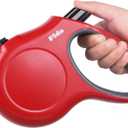 Fida Retractable Dog Leash, 16ft Heavy Duty Pet Walking Leash for X-Small/Small/Medium/Large Dog or Cat up to 110 lbs, Tangle-Free. One-Hand Brake (Large, Red)