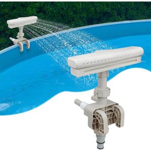 Swimming Pool Fountain Waterfall Attachment, 360 Ajustable Above Ground Pool Spray Nozzle, Pool Accessories for Cooling and Relaxation