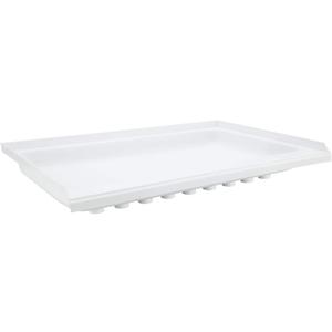 RecPro RV Shower Pan | 36" x 24" x 5" Right Drain in White | RV Shower Base | Camper Shower Pan
