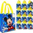 Mickey Mouse Party Favor Bags Set  24 Pack of 8" Mickey Mouse Party Goodie Bags for Kids Bulk Reusable Totes | Disney Birthday Party Supplies