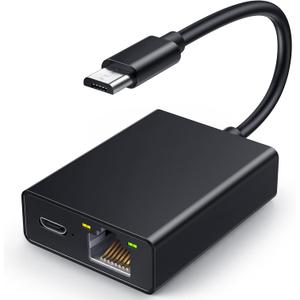Ethernet Adapter for Fire TV Stick, Electop Micro USB to RJ45 Ethernet Network Adapter Compatible with 4K Fire Stick,Chromecast Google Home Mini and More Streaming TV Sticks(Adhesive Tape Included) (black)