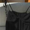 SOLY HUX Women's Summer Cami Tops Tie Shoulder Spaghetti Strap Ruched Peplum Ruffle Camisole Top (S)