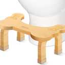Bamboo Toilet Stool  8 Ergonomic Squatting Stool for Adults & Kids, Non-Slip Bathroom Step for Better Digestion & Posture, Sturdy Potty Training Footrest, Easy Storage, Supports 350 lbs