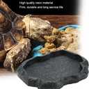 Tortoise Water Dish, Resin Snake Water Bowl, Reptile Food Feeding Dish for Tortoise, Lizard, Iguana, Frog, Snake, Pet, Amphibian