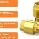 GASHER 1PCS Brass Check Valve DN25 1" Female and Male Thread, Backflow Prevention, One Way Check Valves