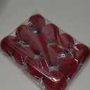 12 Pcs Velvet Christmas Ball Ornament 3.15 Inch Red Flocked Christmas Hanging Ball for Tree Shatterproof Plastic Velvet Balls Ornament for Xmas Tree Holiday Home Party Decoration