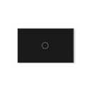 Smart Switch,4.65 X 2.83 X 1.34 Inches,2.4GHz Wi-Fi Light Switch,Neutral Wire Required,APP Control and Voice Control,Work with Tuya/Smart Life/Alexa,Tempered Glass Panel,Black 1 Button