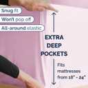 Extra Deep Twin XL Sheet Set - 4 Piece College Dorm Bed Sheets Set with Extra Deep Pockets - Ultra-Soft, Comfy & Breathable Bedding for Women, Men, Kids & Teens - Wrinkle & Fade Resistant - Light Pink