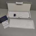 Wireless Keyboard and Mouse Ultra Slim Combo, TopMate 2.4G Silent Compact USB 2400DPI Mouse and Scissor Switch Keyboard Set with Cover, Batteries Included, for PC/Laptop/Windows/Mac - Silver White