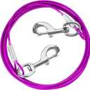 Tie Out Cable for Dogs,7FT Dog Leads,Heavy Duty Tie,Durable Dog Runner Tether Line for Outdoor,Yard
