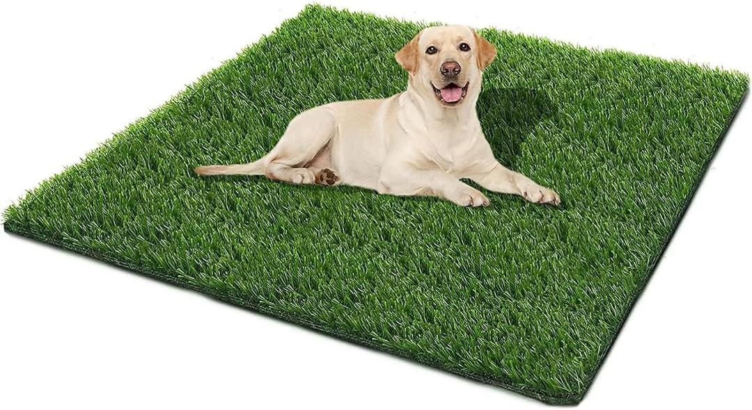 SSRIVER Dog Grass Pad, 51.2x31.5In Fake Grass for Dogs, Artificial Grass Pee Pad for Puppies Potty Training Indoor Outdoor