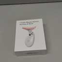 7 Color Face and Neck Massager Light Therapy, Red Light Based Facial Massager for Skin Care, Smoothing, Firming (White)