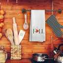 Voatok Fall Kitchen Towels, Autumn Fall Hand Towels Maple Leaves Thanksgiving Decorations, Fall Dish Towels Dish Cloths for Kitchen Bathroom Decor(White)